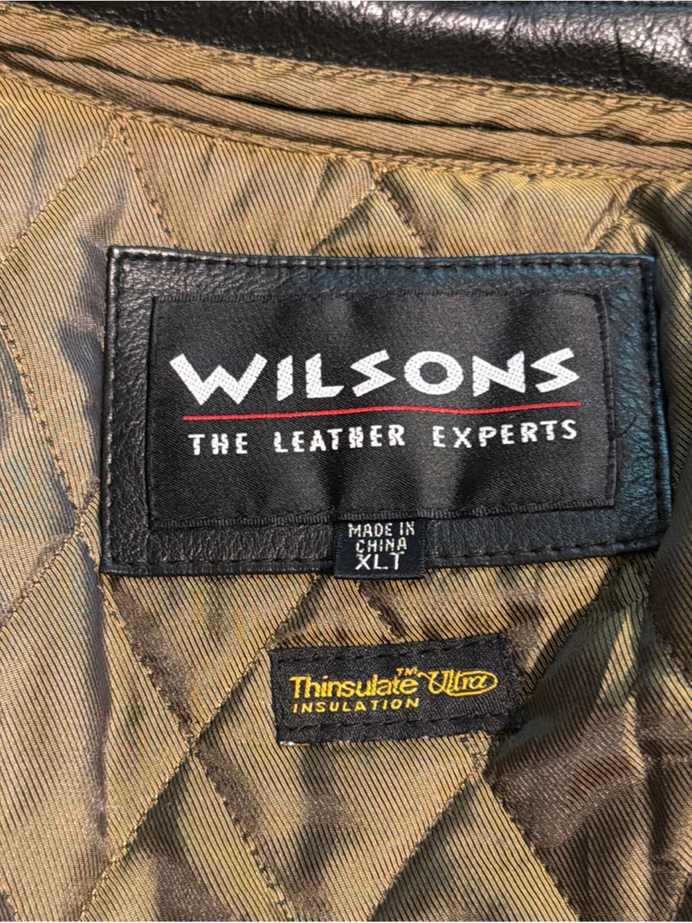 Vintage Wilson Black Leather Insulate Trench Jacket with Belt - Picture 12 of 13